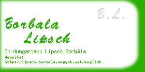 borbala lipsch business card