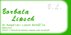 borbala lipsch business card